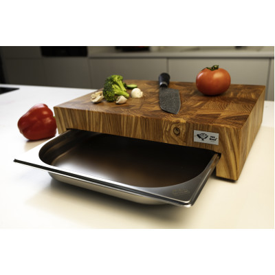 Торцева обробна дошка з ясеню з гастроємністю PAV-Wood 30х40х9 см